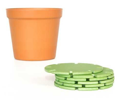 Suck UK cactus onderzetters 12,5 cm bamboe groen 6 stuks Suck UK cactus onderzetters 12,5 cm bamboe groen 6 stuks