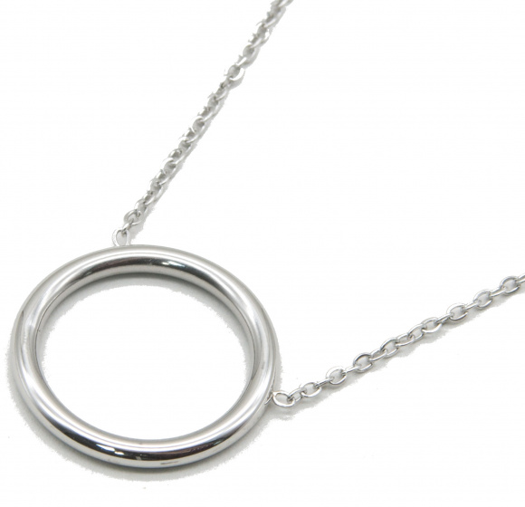 necklace dome ladies 25 cm stainless steel silver