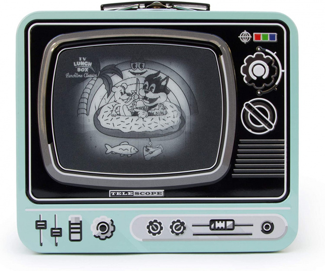 Suck UK obedár tv 20,5 x 19,5 cm plechová modrá/čierna