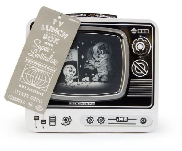 Suck UK obedár tv 20,5 x 19,5 cm plechová čierno/biela