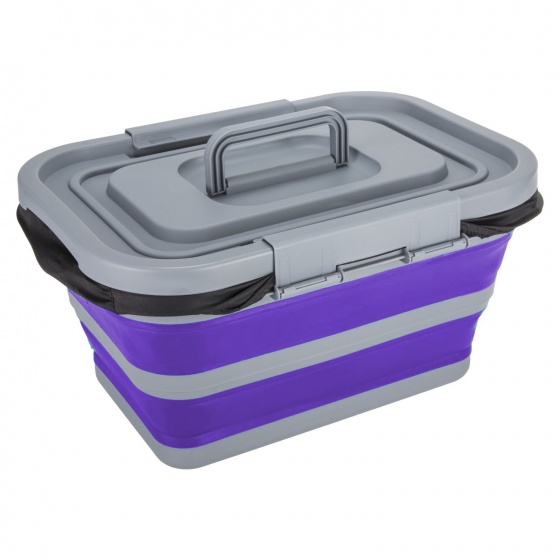foldable cooler bag 46 x 33 x 23 cm purple 18 litres