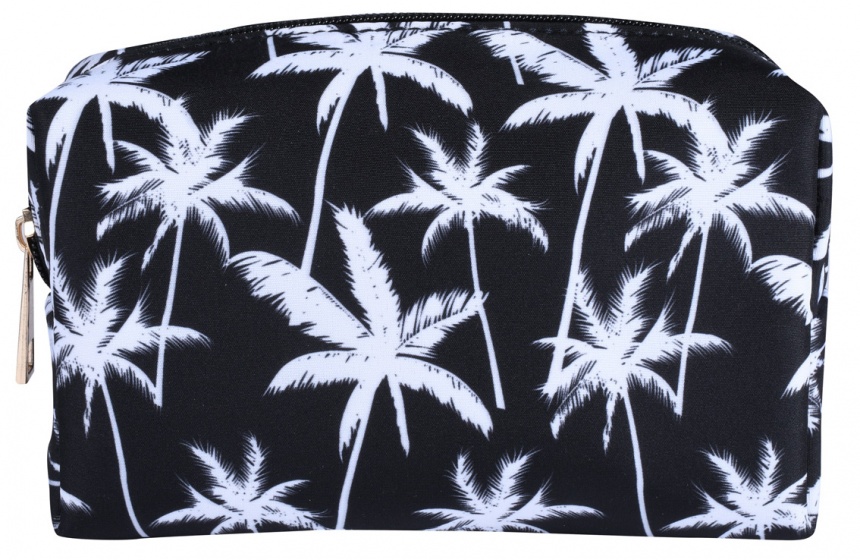 Make-up bag Palm tree 17 x 9,5 x 7 cm black