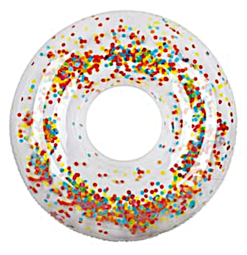 Sunnylife zwemband confetti 110 x 35 cm pvc transparant
