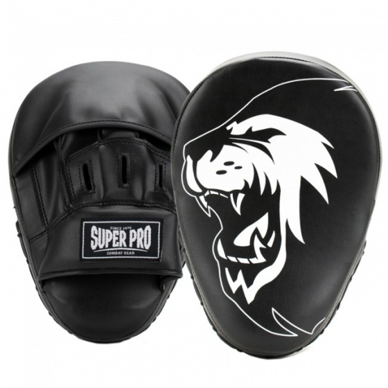 pad martial arts leather black/white