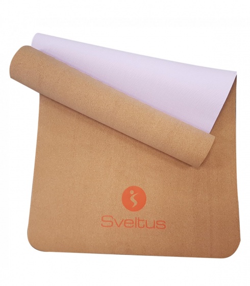yoga mat cork 183 x 61 cm brown