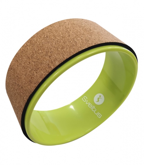 yoga wheel cork green 32 cm