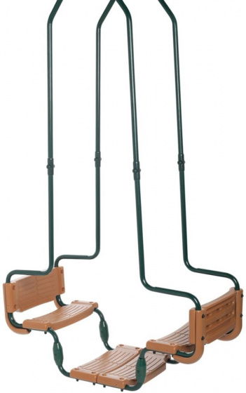 Hojdačka King duo hojdačka oceľ/plast 250 cm zelená/hnedá