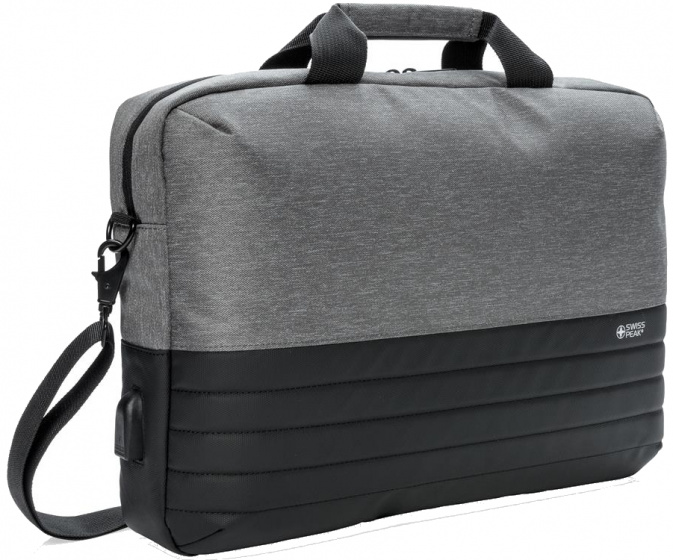 Swiss Peak taška na notebook s protišmykovou vrstvou 15,6 palca. polyesterová šedá