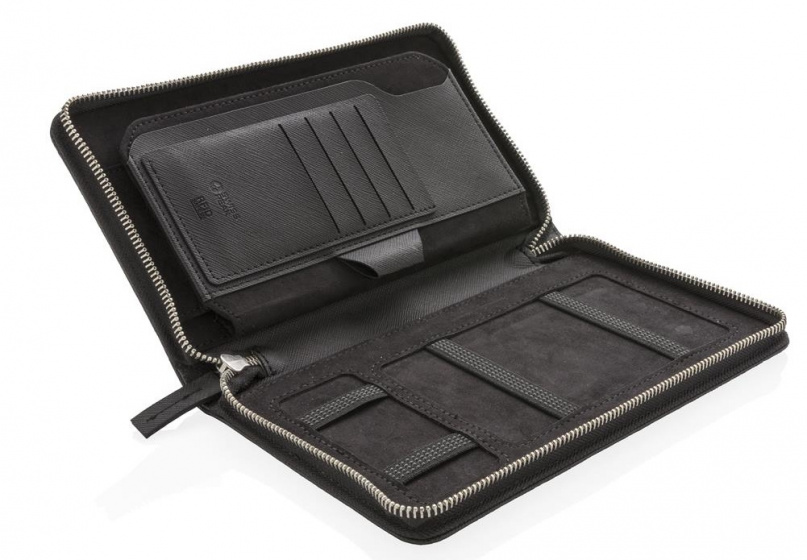 Swiss Peak reisportemonnee Rfid 22,7 x 13,9 cm PU zwart