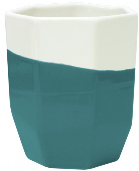 Tak Design hrnček Geo Dip 300 ml keramický bielo/modrý