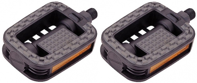 Tecora platformpedalen set 9/16 inch stadsfiets grijs/zwart