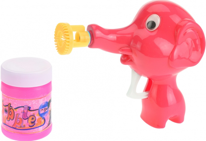bubble blow gun elephant 11cm red