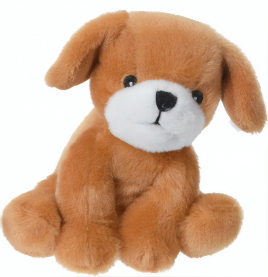 cuddly dog 14 cm brown