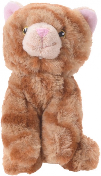 cuddly cat 14 cm brown