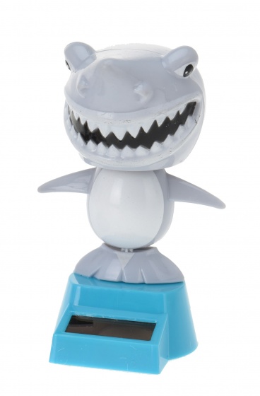 solar figure shark 10 cm grey