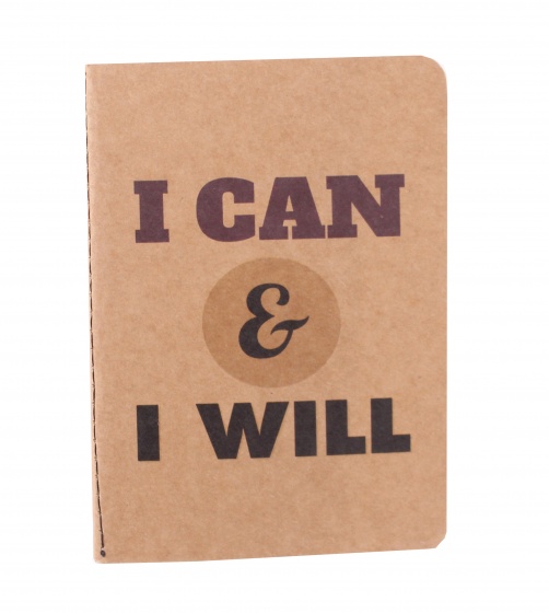 Tesoro schrift i can bruin 14 cm