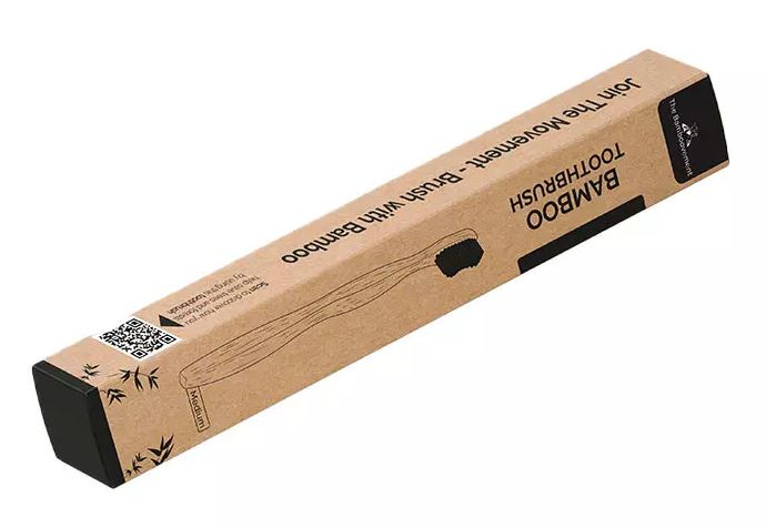 The Bamboovement zubná kefka soft bambus natural/black