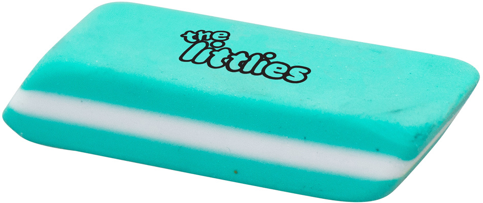 The Littlies gum junior 5,5 x 2 x 1 cm rubber turquoise