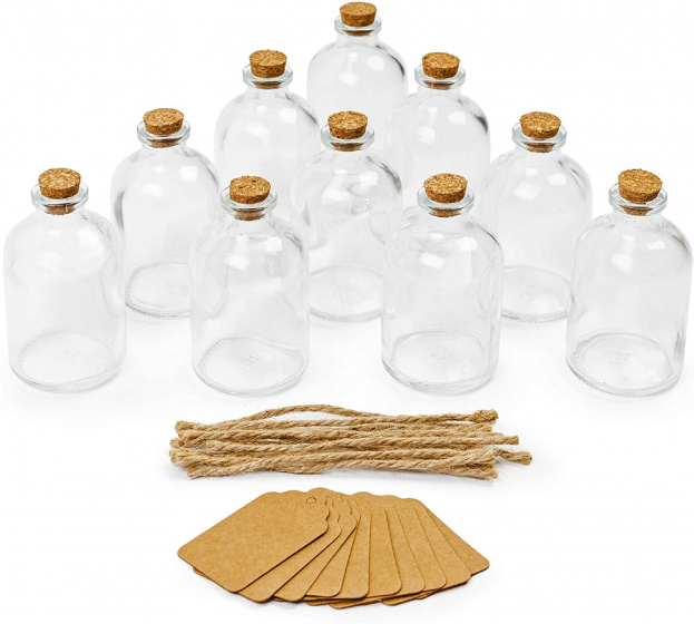 The Twiddlers ozdobná fľaša 50 ml sklenená priehľadná 60 ks