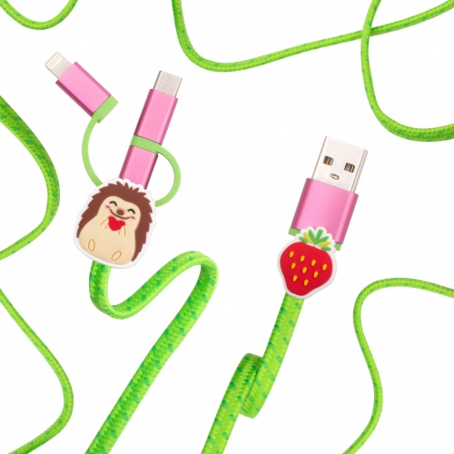 thumbsUp! hedgehog 3 in 1 kabel groen