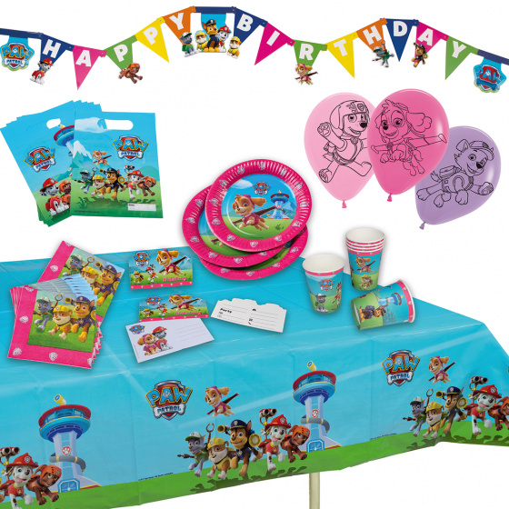 tib párty set Paw Patrol papier fialový 51 ks