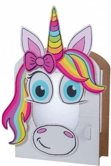 tib lampión Unicorn girls 20 cm kartón biely