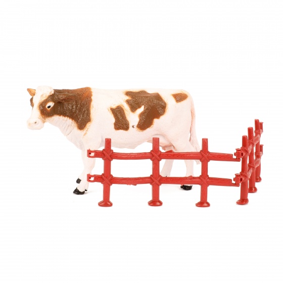 farm animal with fence 8 cm cow