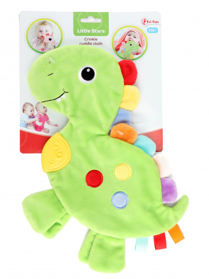 Toi Toys knisperdoekje dino junior pluche 35 cm groen Toi Toys knisperdoekje dino junior pluche 35 cm groen