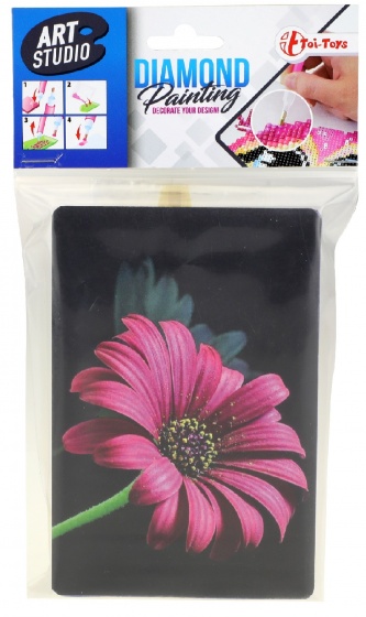 Toi-Toys Toi toys knutselset diamond painting bloem roze 15 x 10 cm