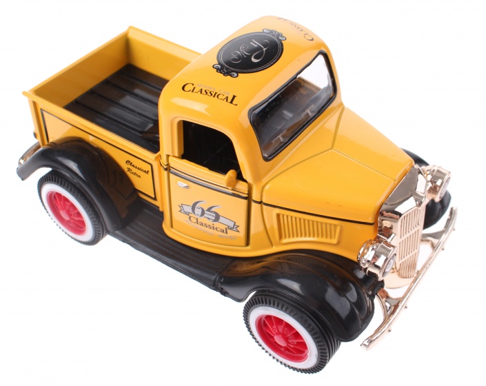 Toi-Toys Toi toys schaalmodel classic cars die cast geel 12 cm