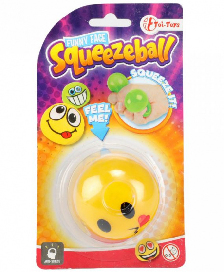 Toi-Toys stresová loptička Squeezeball bozk junior žltý