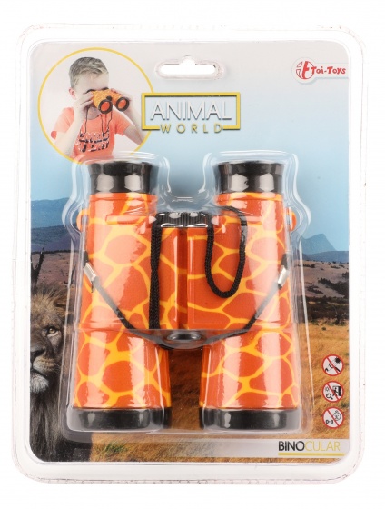 Toi-Toys ďalekohľad s potlačou žirafy oranžový 13 cm