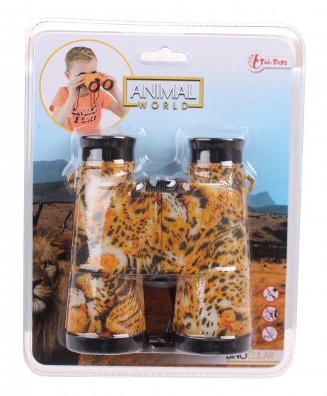 binoculars with lion print orange 13 cm