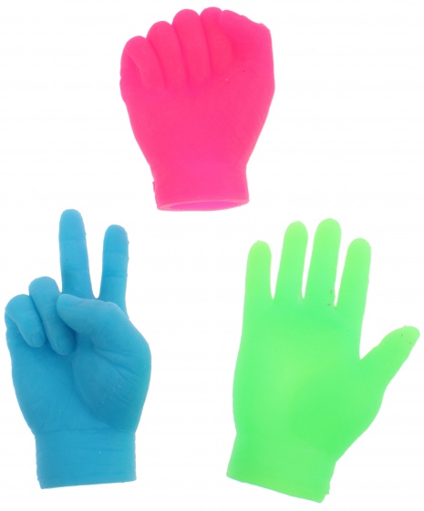 Toi-Toys Toi toys vingerpoppen kleine handen blauw 6.5 cm