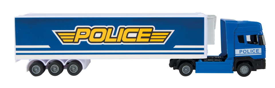 Toi-Toys Toi toys vrachtwagen politie junior 37x7,5 cm polypropyleen blauw