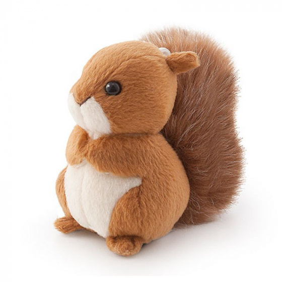 cuddly squirrel 9 cm brown