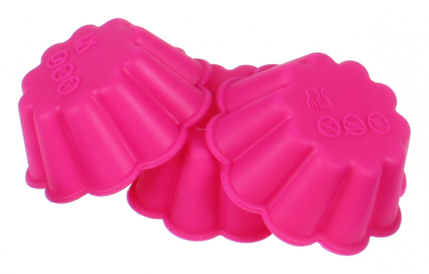 Non-Branded forma na pečenie múka 6,7 x 7,5 cm silikónová šedá 3 kusy