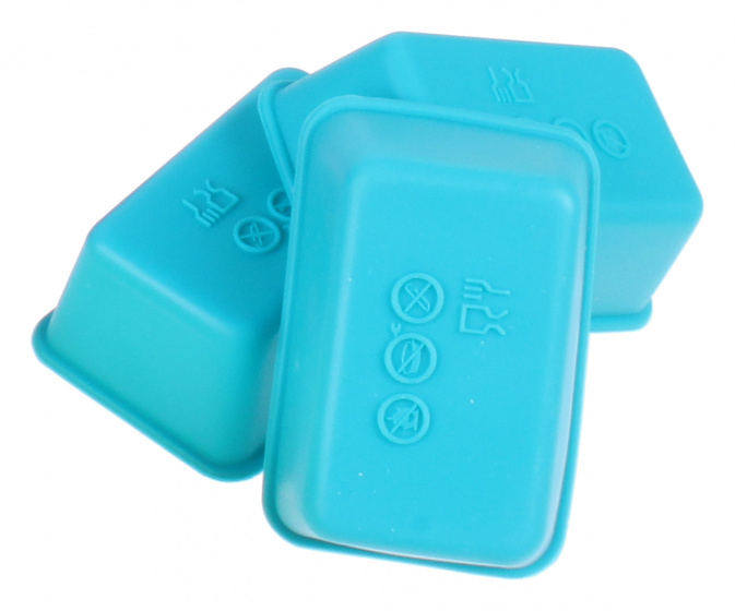 Non-Branded forma na pečenie 6,7 x 7,5 cm silikónová modrá 3 kusy