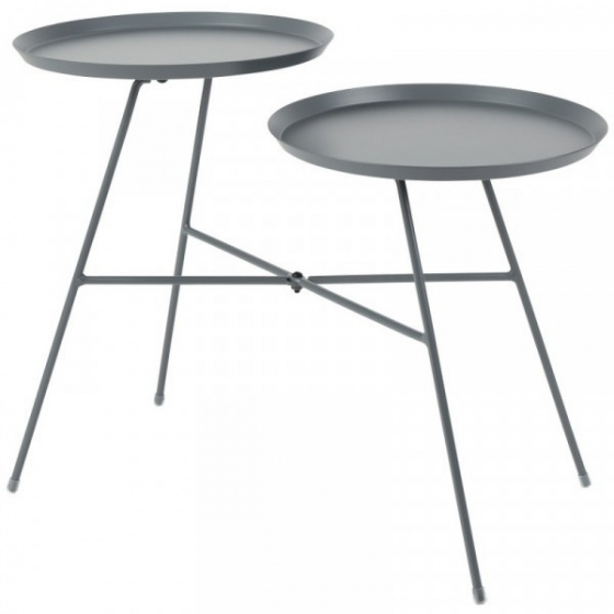Feliz Lifestyle príručný stolík Indy 55 x 43 cm oceľovo šedý