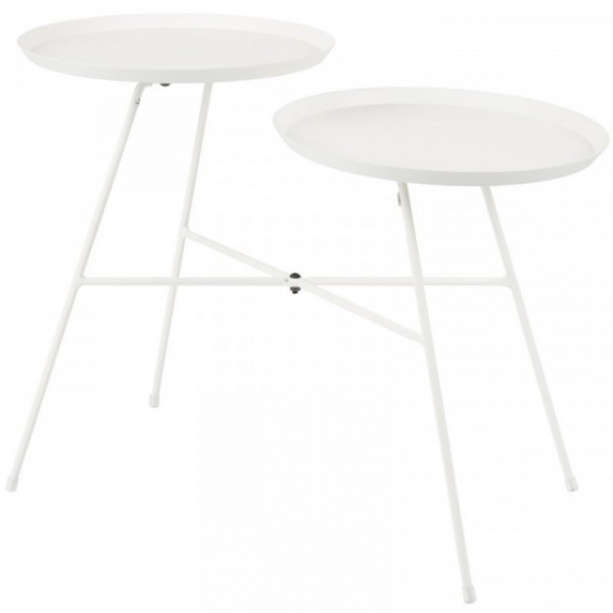 Feliz Lifestyle príručný stolík Indy 55 x 43 cm oceľ biely
