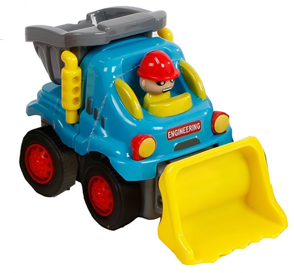 construction vehicle loader junior 10.5 cm light blue