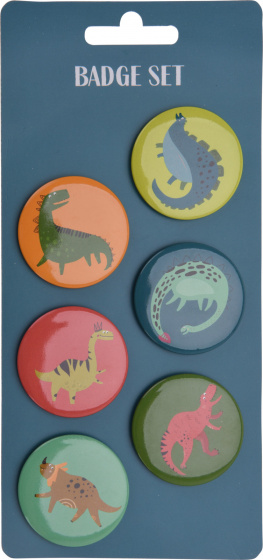 Free and Easy gombíky Dinosaur hliník 6-dielne