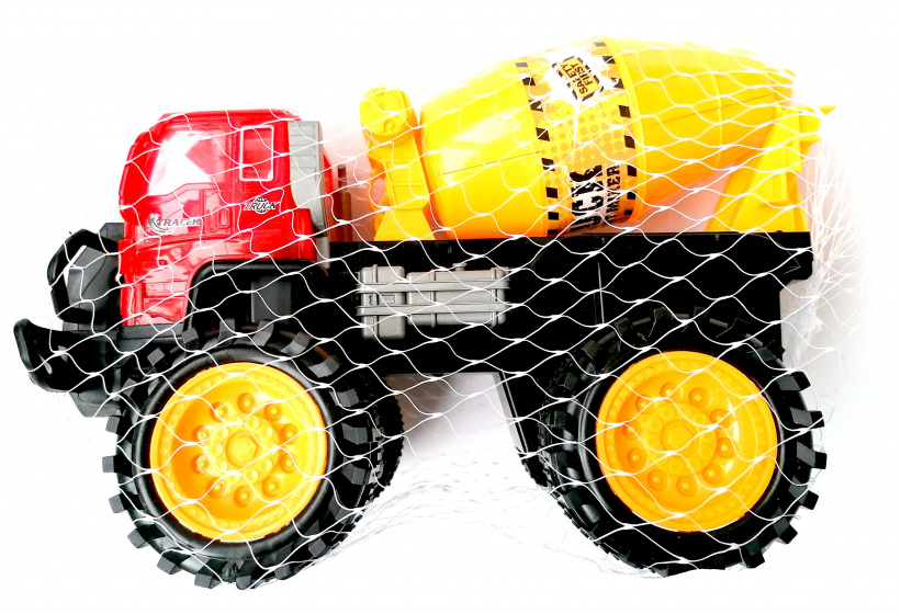 TOM cement truck junior 25 x 18 cm geel/zwart/rood