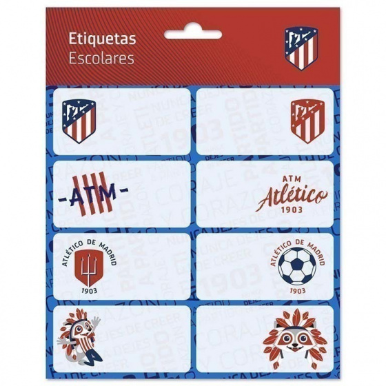 TOM etiketten atletico de madrid zelfklevend blauw 16 stuks