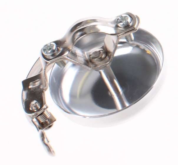 TOM fietsbel race retro 55 mm zilver