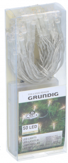 Grundig osvetlenie vianočného stromčeka 50 ľad biele 120 cm