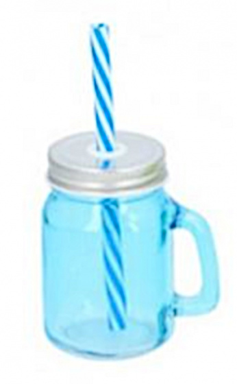 mason jar 130 ml glass blue