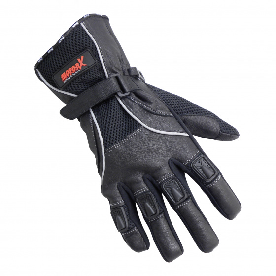MotorX motorcycle gloves MotorX men leather black size L