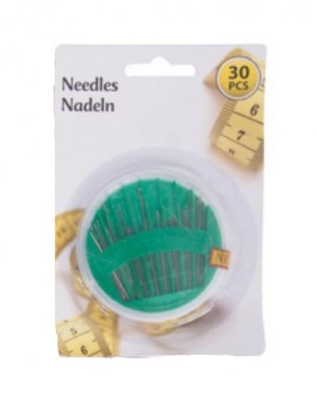 TOM naaldenset 14 cm zilver/groen 30 stuks