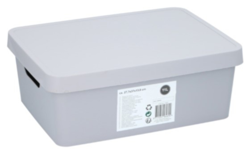 Non-Branded úložný box 37 x 27,7 x 13,8 cm 11 litrov sivá